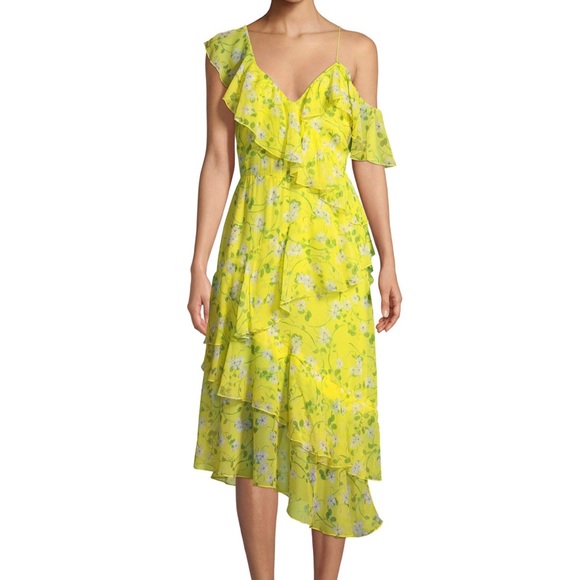 Alice + Olivia Dresses & Skirts - Alice and Olivia Asymmetric Ruffle Dress